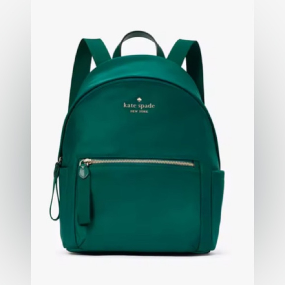 Kate Spade Chelsea Medium Backpack in jade green. New but without tags.